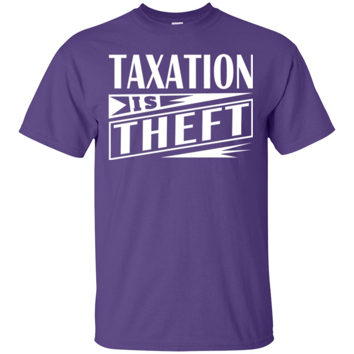 Libertarian T-shirt Taxation Is Theft T-shirt Purple