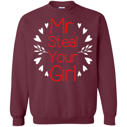Funny Valentines Day Shirt Mr Steal Your Girl Maroon