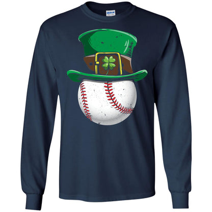 Leprechaun St. Patrick_s Day Baseball Ball T-shirt Navy