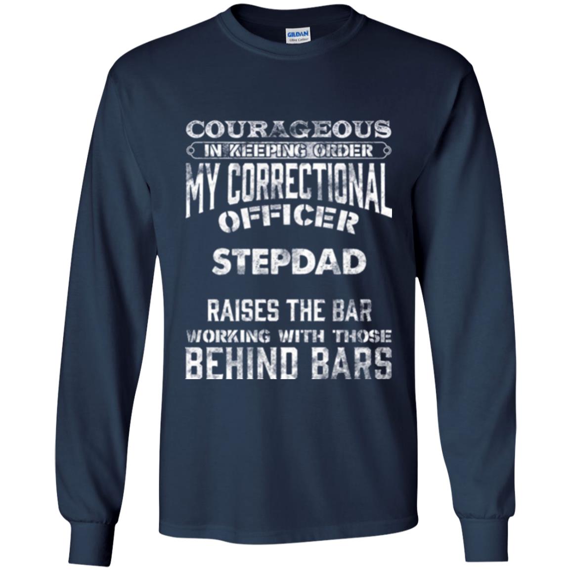 Daddy T-shirt Correctional Officer Step Dad Support Navy