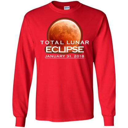 Lunar Eclipse T-shirt January 31, 2018 Graphic T-shirt Red