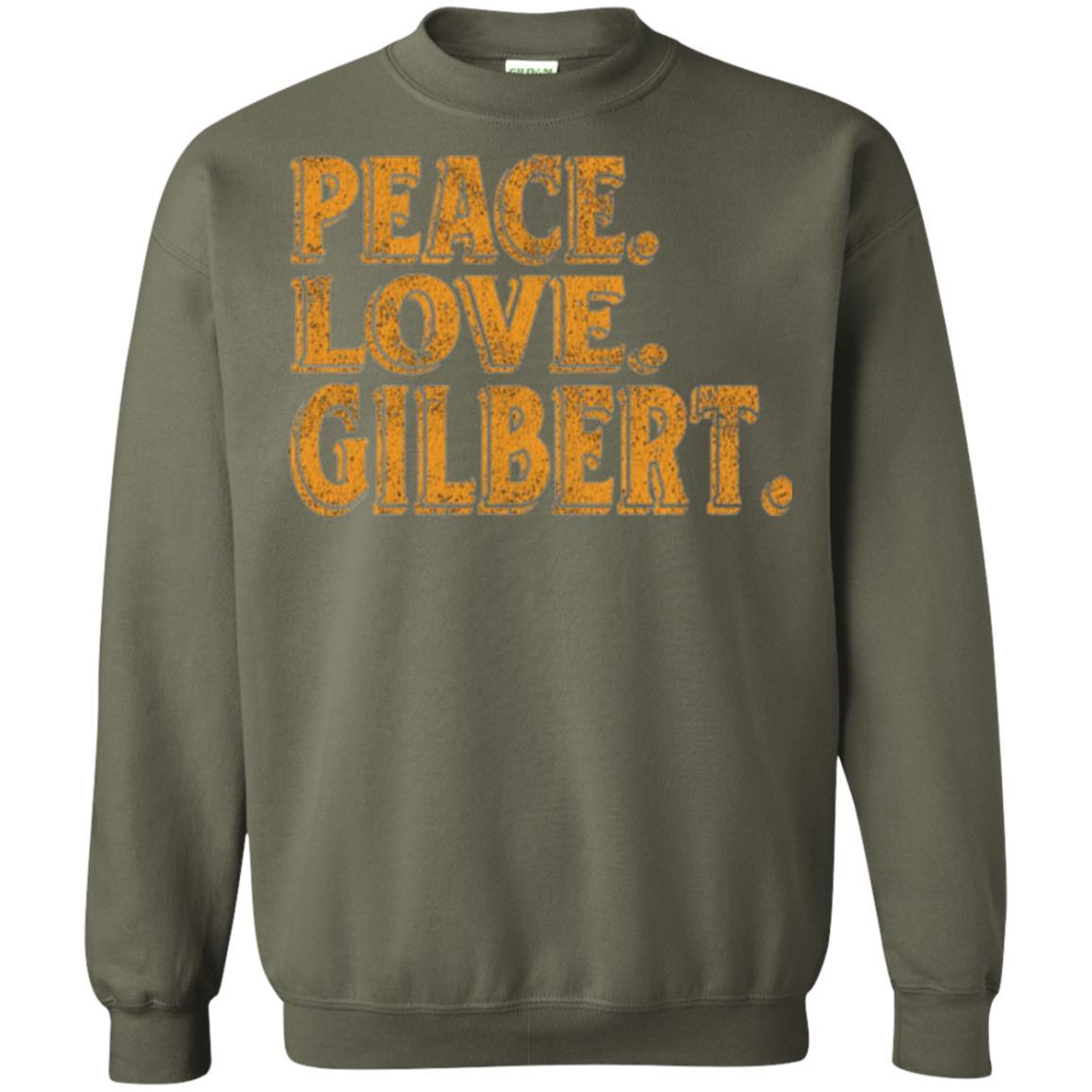 Peaceful T-shirt Peace Love Gilbert Military Green