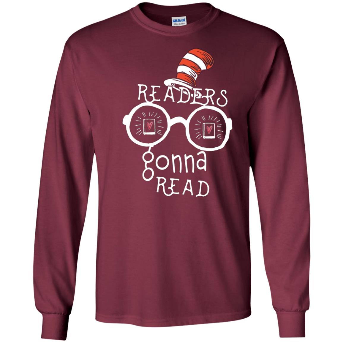 Readers Gonna Read Bookworm T-shirt Maroon