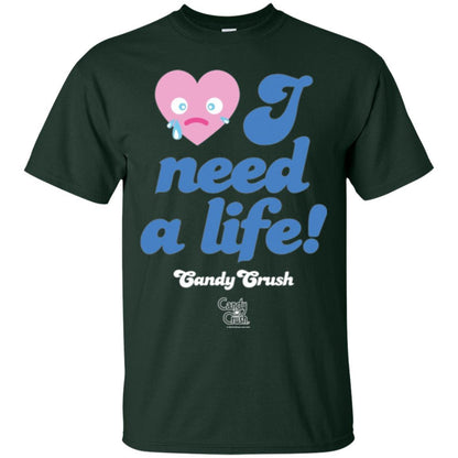 Gamer T-shirt I Need A Life T-shirt Forest Green