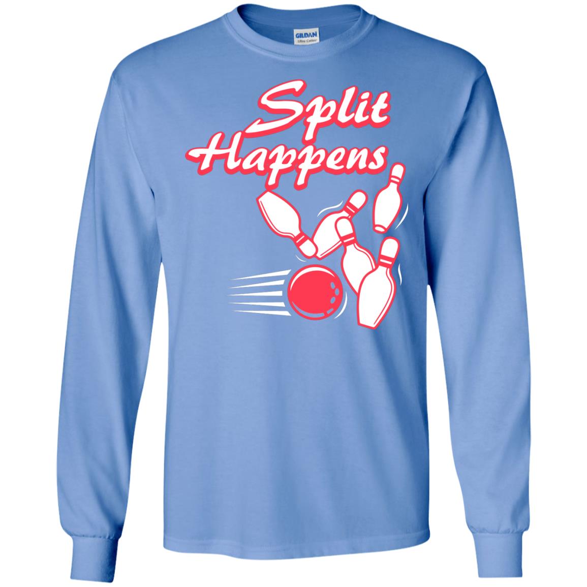 Bowling Lover T-shirt Split Happens Carolina Blue