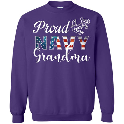 Proud Navy Grandma Military Mama Shirt Purple