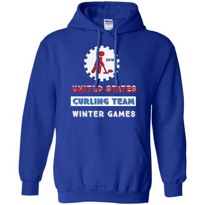 United States Curling Team Winter Games Curling Lover T-shirt Royal