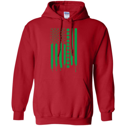 Irish American Flag St Patrick_s Day T-shirt Red