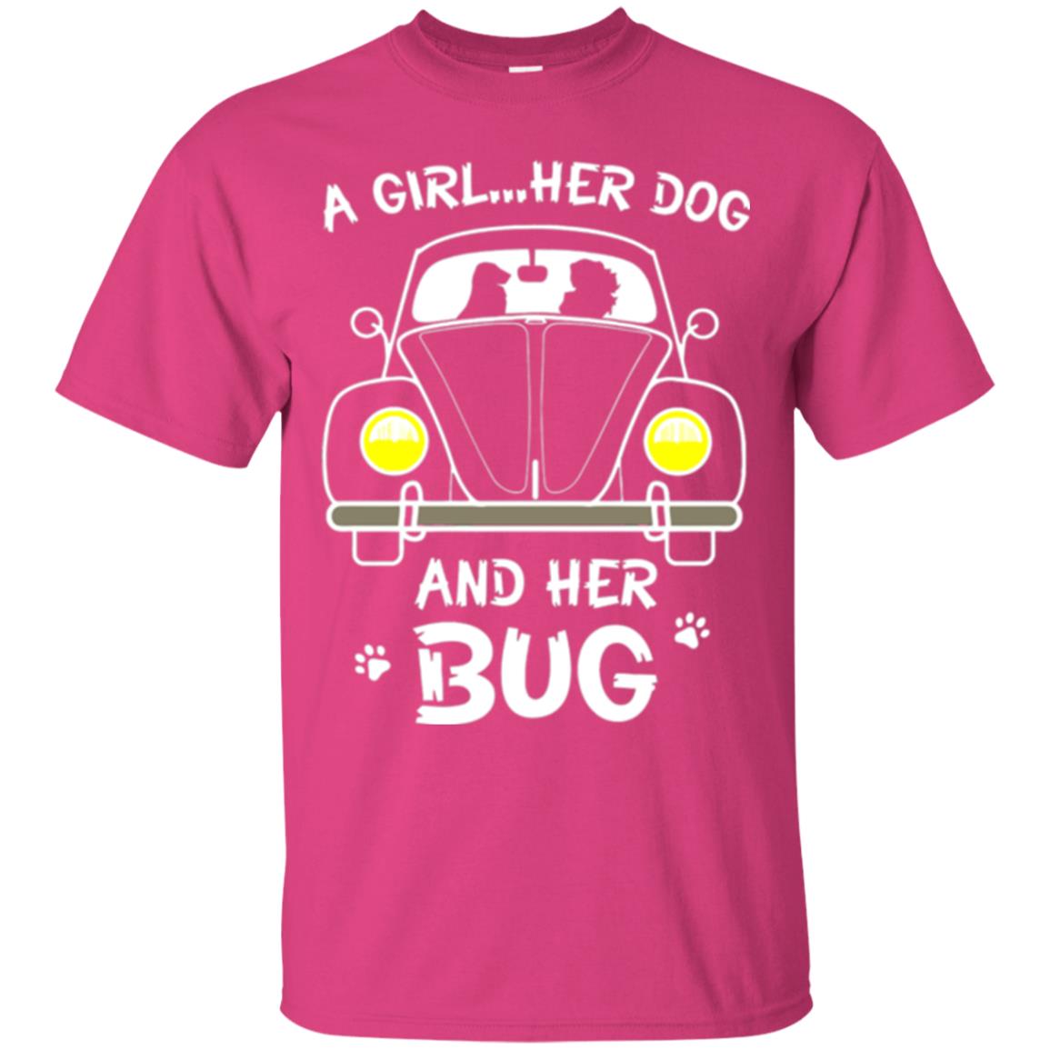 Dog Lover T-shirt A Girl Her Dog And Her Bug