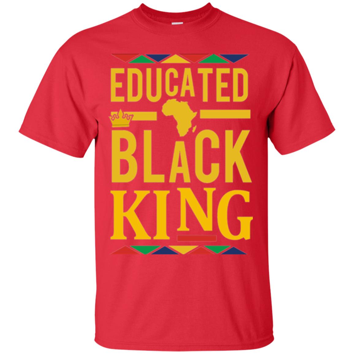 African Dna Pride T-shirt Dashiki Educated Black King Red