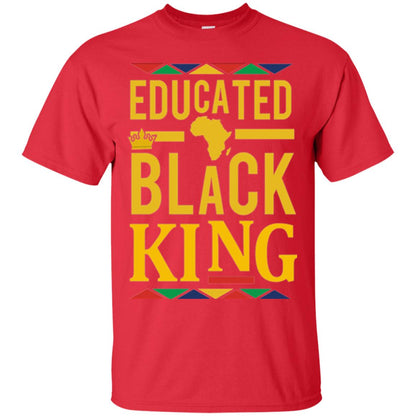 African Dna Pride T-shirt Dashiki Educated Black King Red