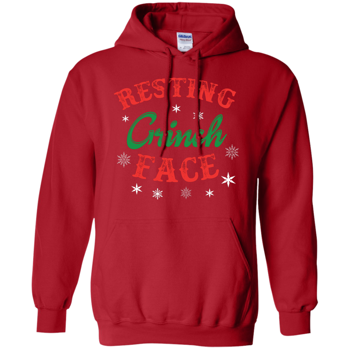 Christmas T-Shirt Resting Grinch Face Red