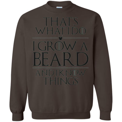 Beard T-shirt That_s What I Do I Grow A Beard And I Know Things Dark Chocolate