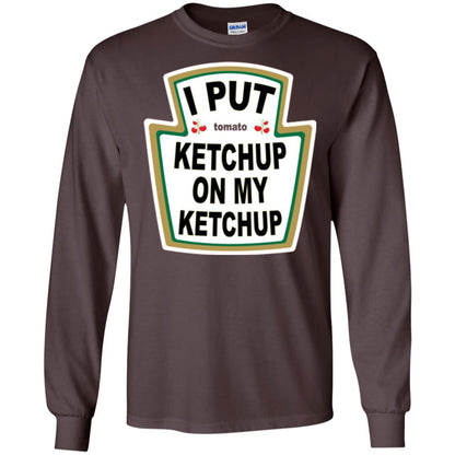 Tomato T-shirt I Put Ketchup On My Ketchup T-shirt Dark Chocolate