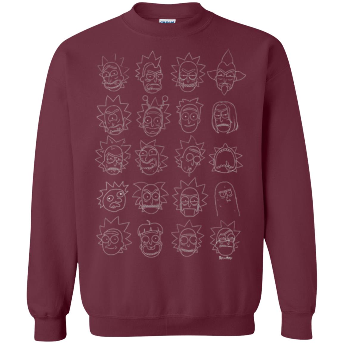 Movie T-shirt The Many Faces Of Rick Maroon