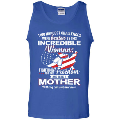 Incrediable Woman Fighting For The Freedom And Being A Mother Military Shirt Royal