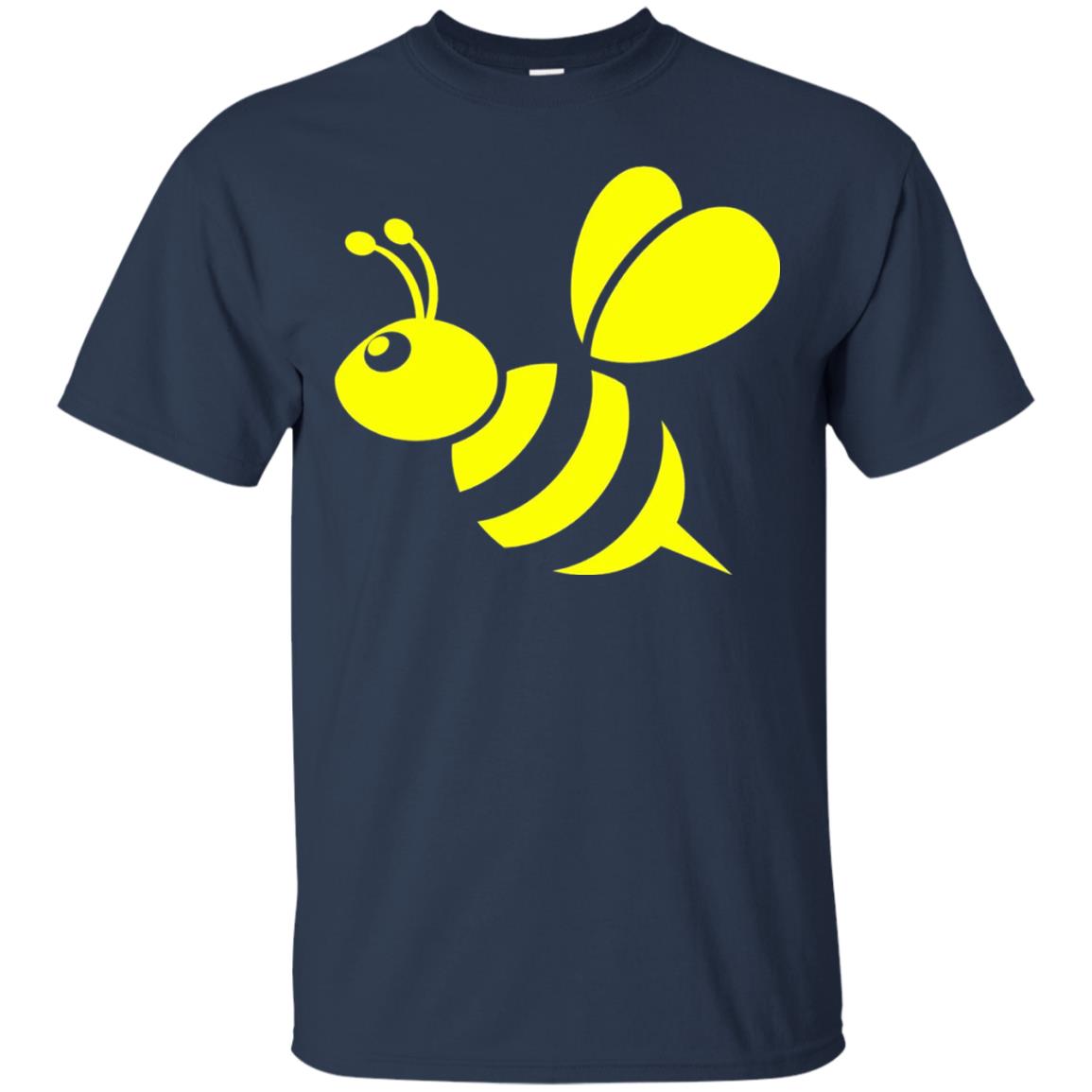 Yellow Honeybee Bee Lover T-shirt Navy
