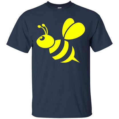 Yellow Honeybee Bee Lover T-shirt Navy