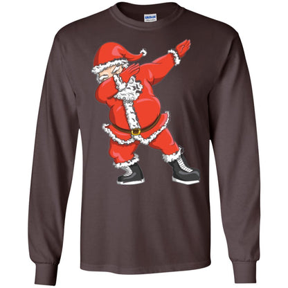 Funny Christmas T-shirt Dabbing Santa Claus Dark Chocolate