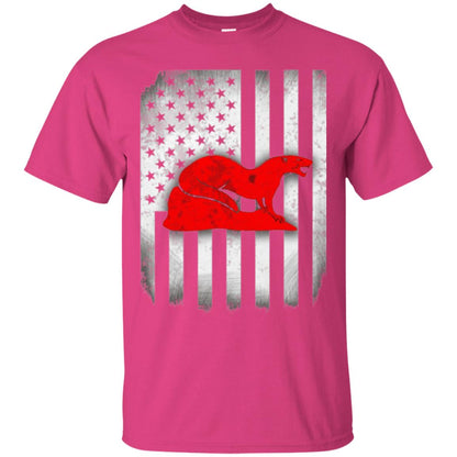 Mongoose Flag Of United States T-shirt Heliconia