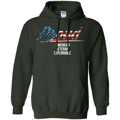 Veteran T-shirt Proud American Veteran Deplorable Forest Green