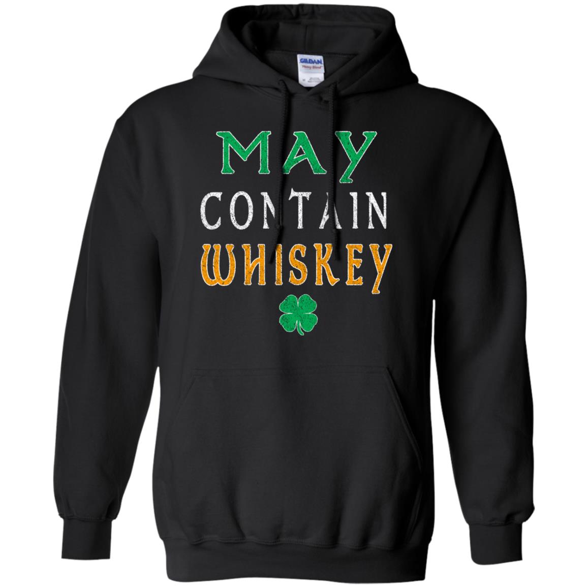 May Contain Whiskey St. Patrick_s Day T-shirt Black