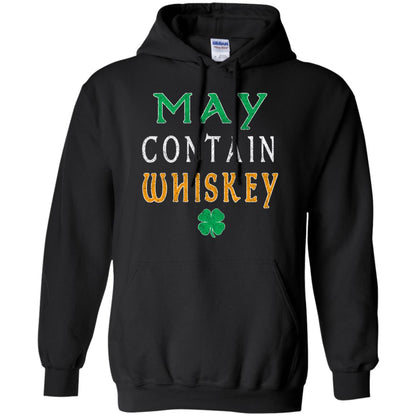 May Contain Whiskey St. Patrick_s Day T-shirt Black