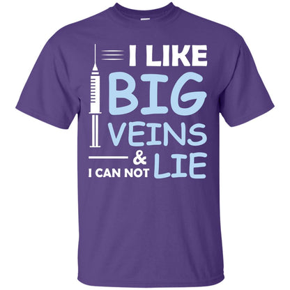 I Like Big Veins And I Can Not Lie Phlebotomist T-shirt Purple