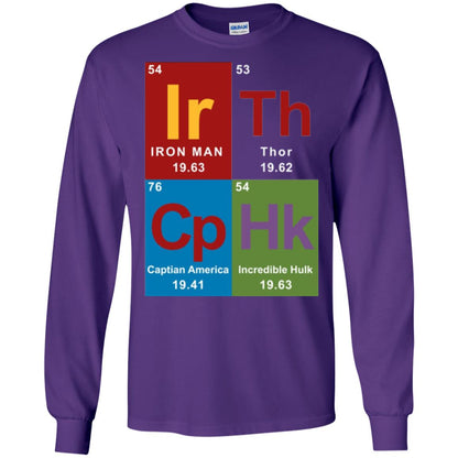 Marvel Avengers Periodic Table Elements T-shirt Purple