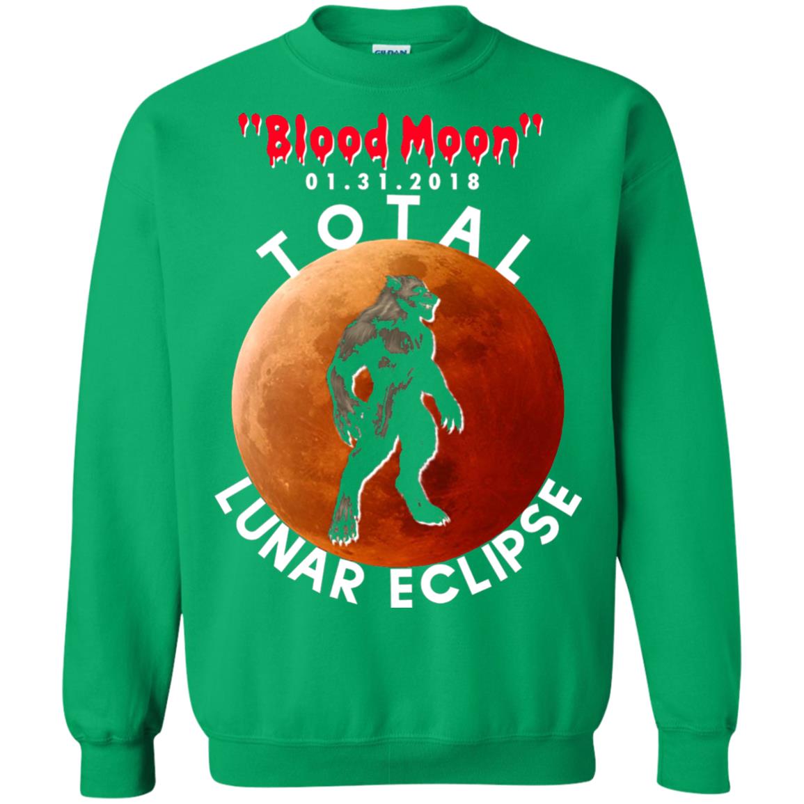 Best Total Lunar Eclipse Shirt 2018 - Blood Moon Werewolf T-shirt Irish Green