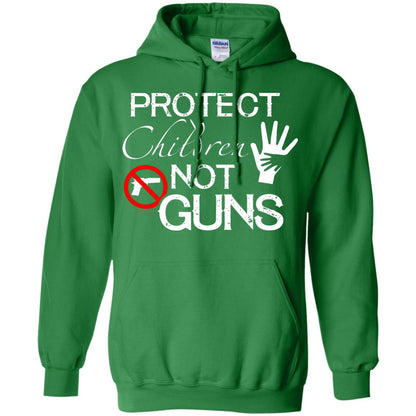 Anti Gun T-shirt Protect Children Not Gun Irish Green