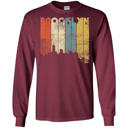 Brooklyn City New York State Vintage T-shirt Maroon