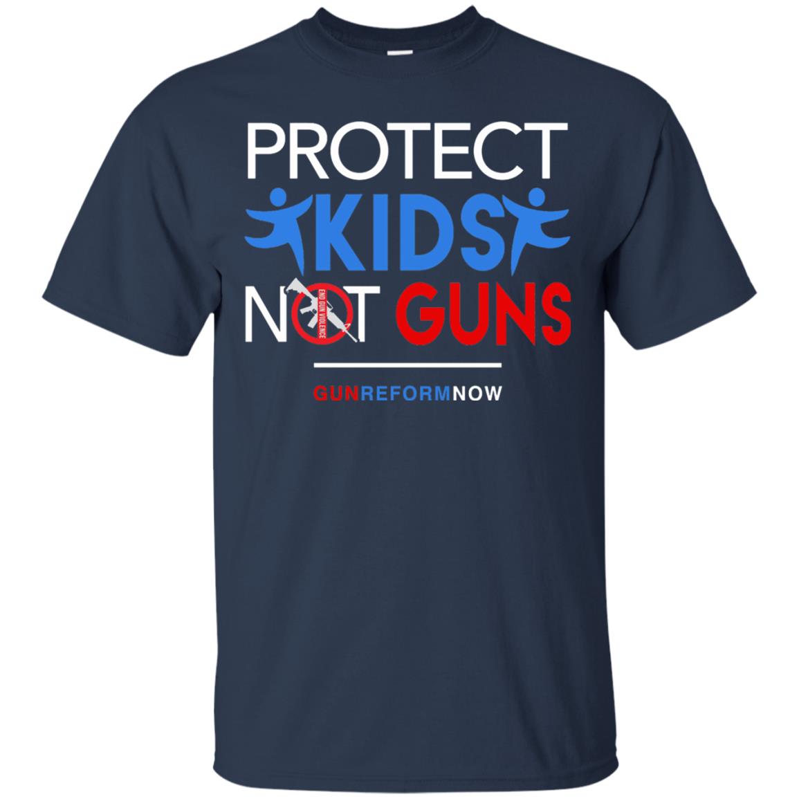 Protect Our Kids Not Guns March For Action T-shirt Navy