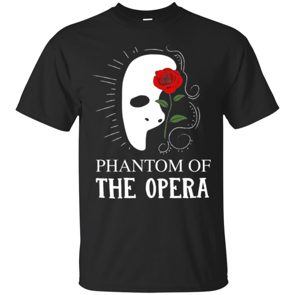 Phantom And The Opera Roses T-shirt Black