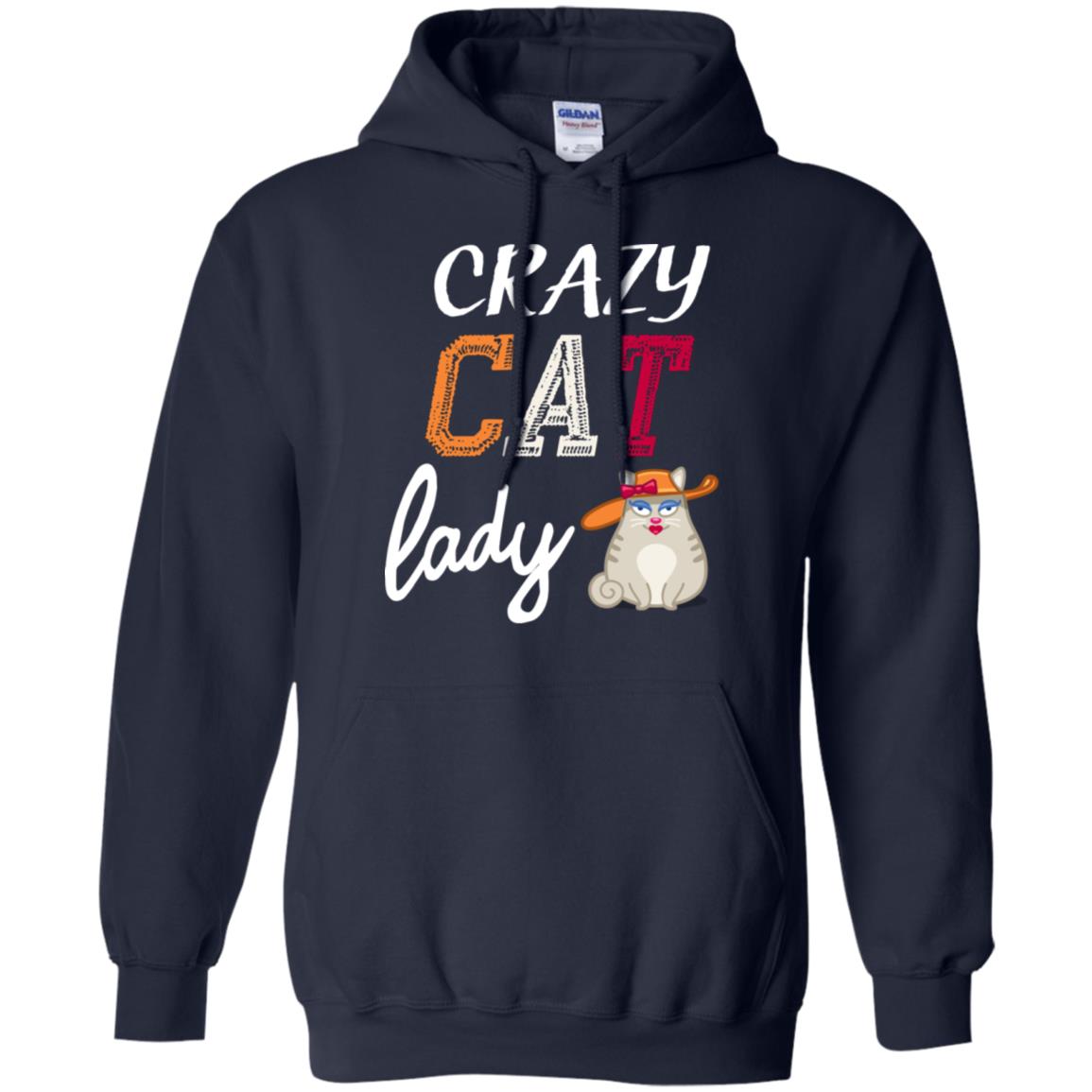 Crazy Cat Lady Chicken Shirt For Girls Womens Navy