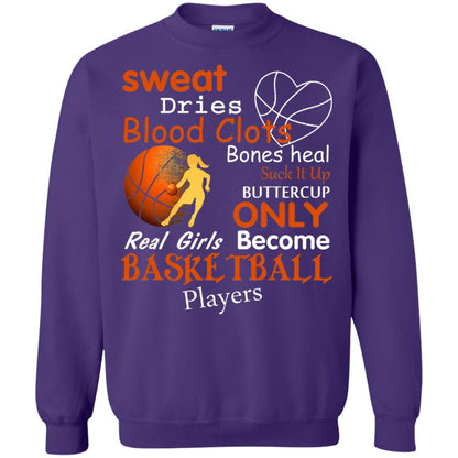 Basketball Shirt Real Girls Become Basketball Players Purple