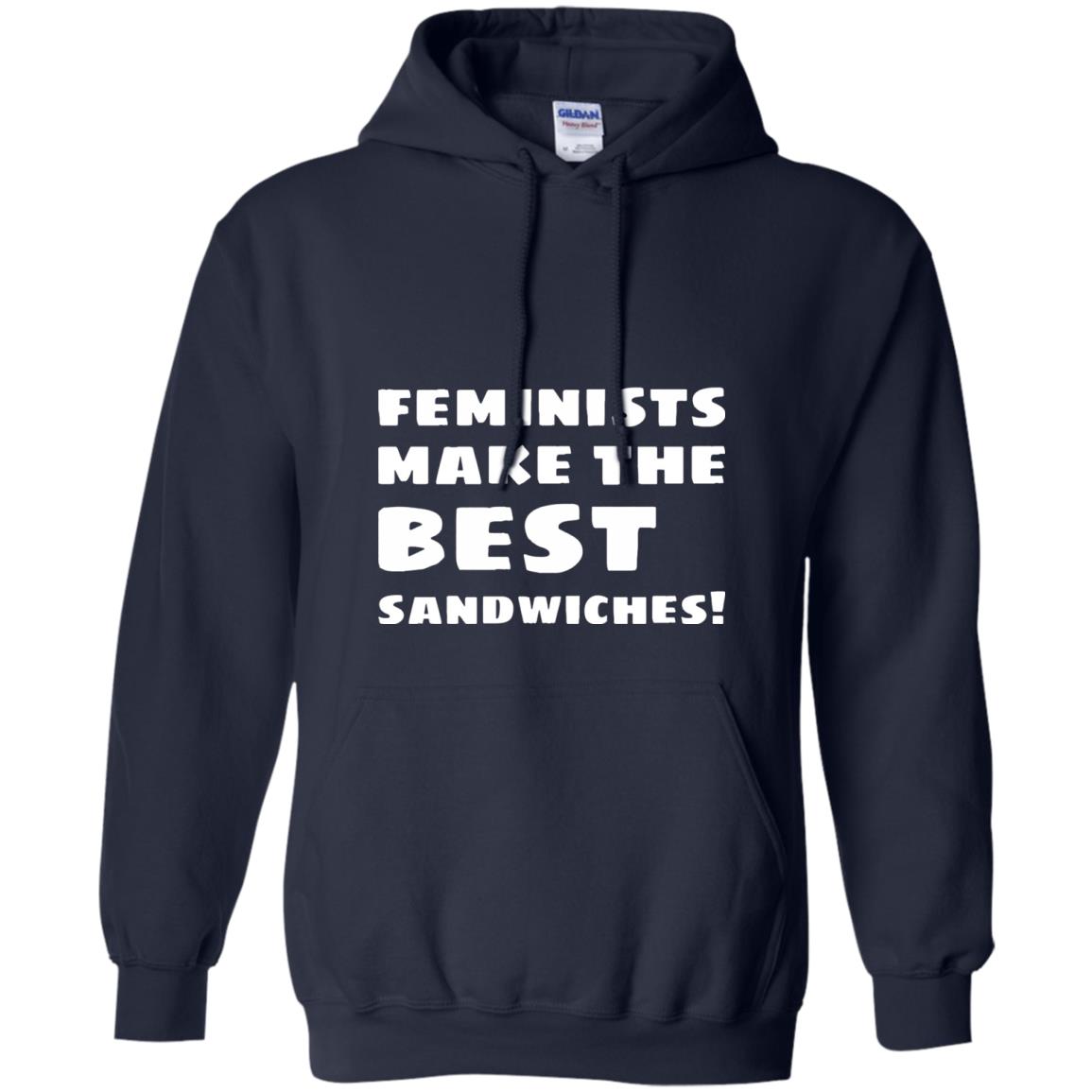 Feminists Make The Best Sandwiches Conversation T-shirt Navy