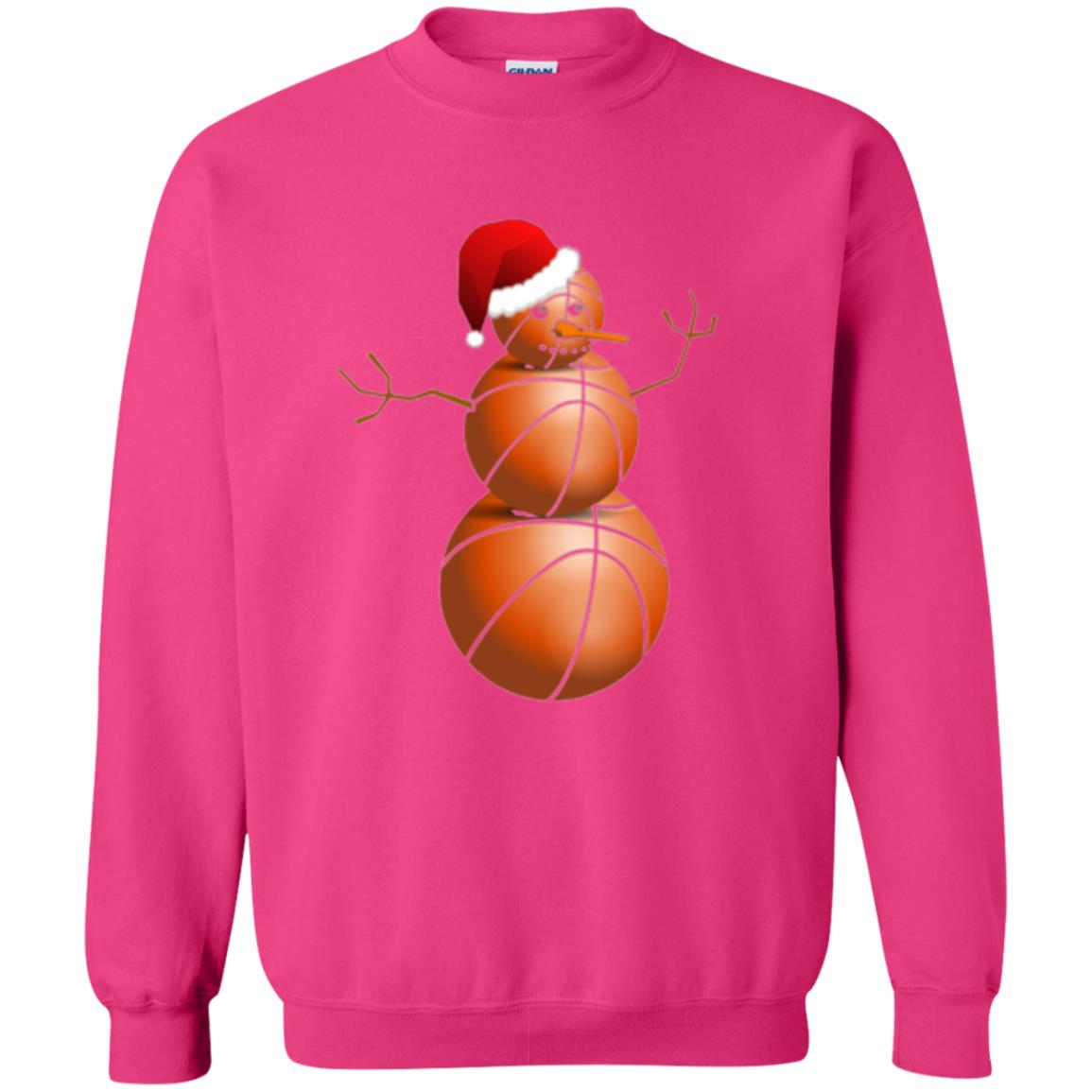 Christmas T-shirt Basketball Snowman Heliconia