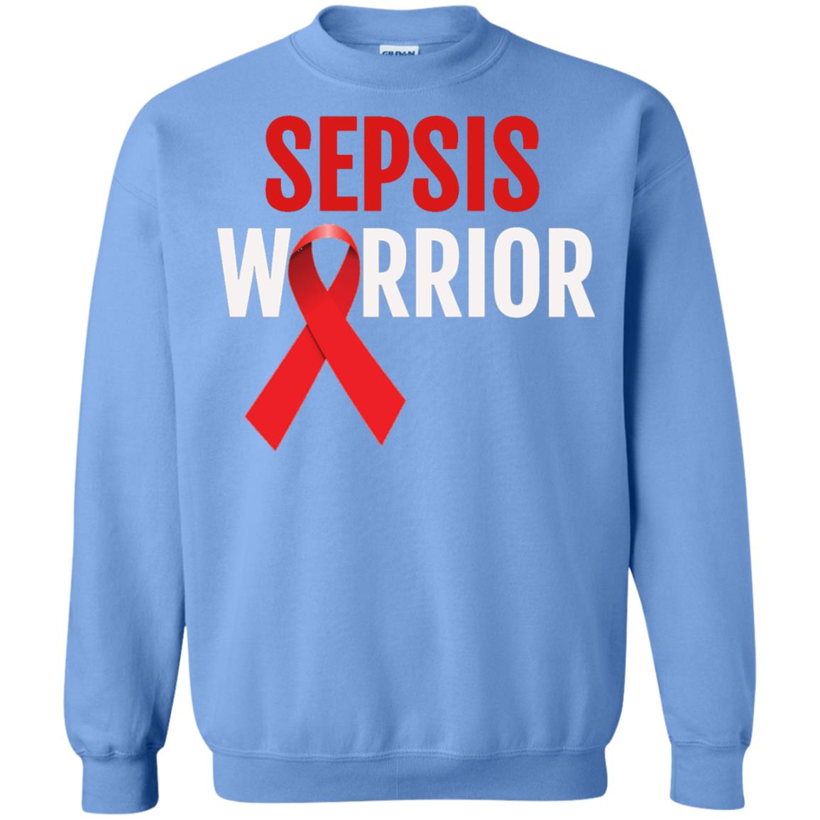 Sepsis Warrior Awareness Faith T-shirt Carolina Blue
