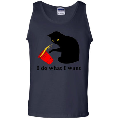 Cat Lover T-shirt I Do What I Want Navy
