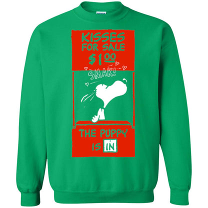 Peanuts Snoopy Kisses Valentines T-shirt Irish Green