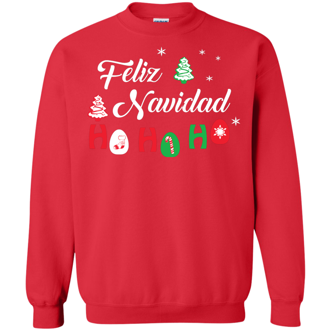 Chirstmas T-Shirt Feliz Navidad Ho Ho Ho Red
