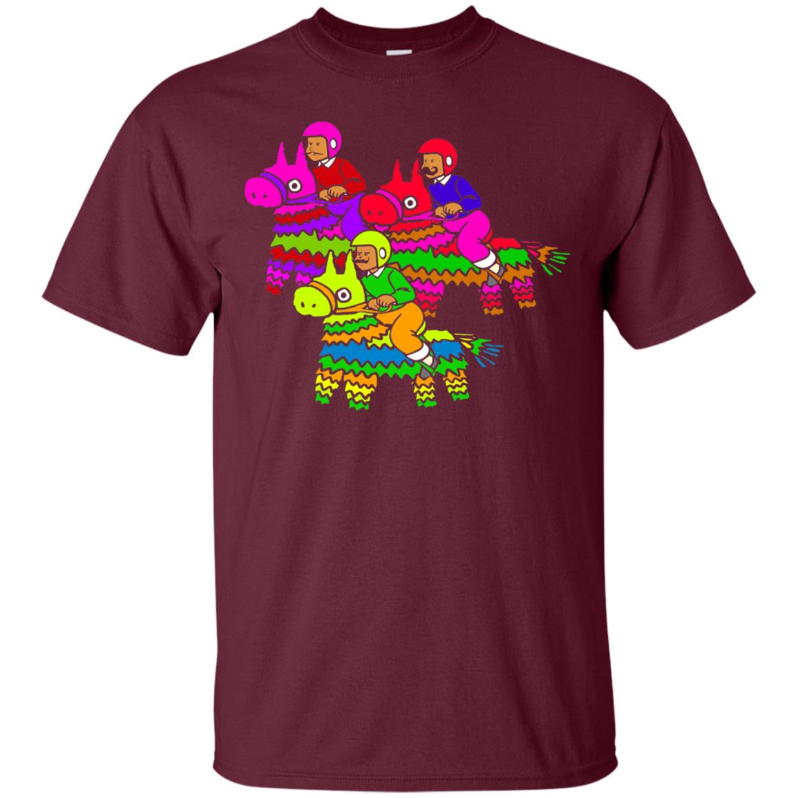 Cinco De Derby Pinata Jockeys Horse Race T-shirt Maroon