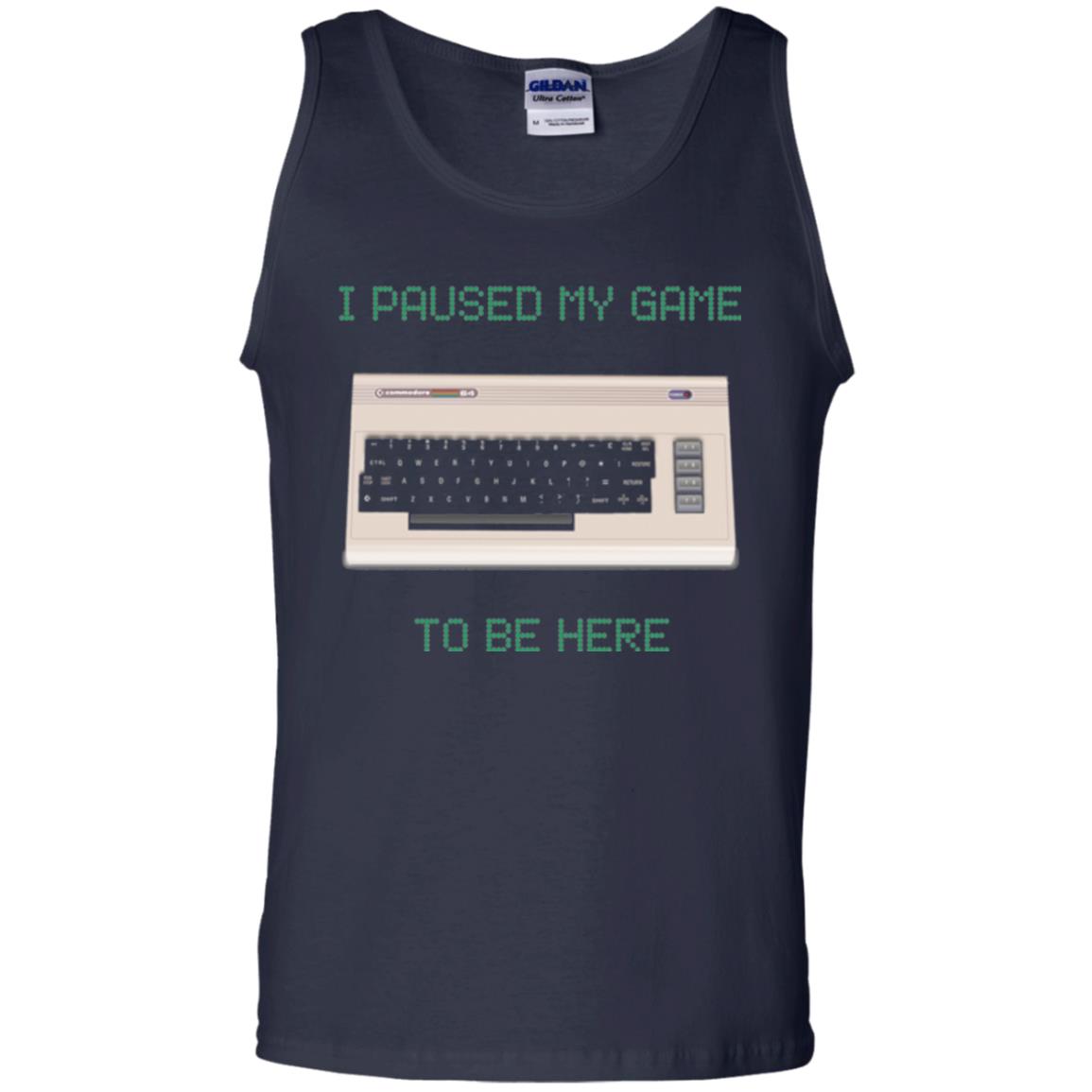 Retro Gamer T-shirt I Paused My Game To Be Here Navy