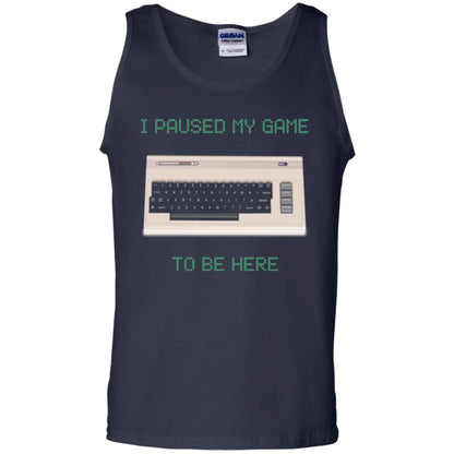 Retro Gamer T-shirt I Paused My Game To Be Here Navy