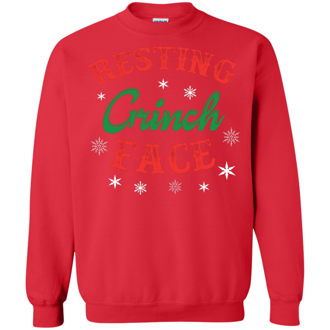 Christmas T-Shirt Resting Grinch Face Red