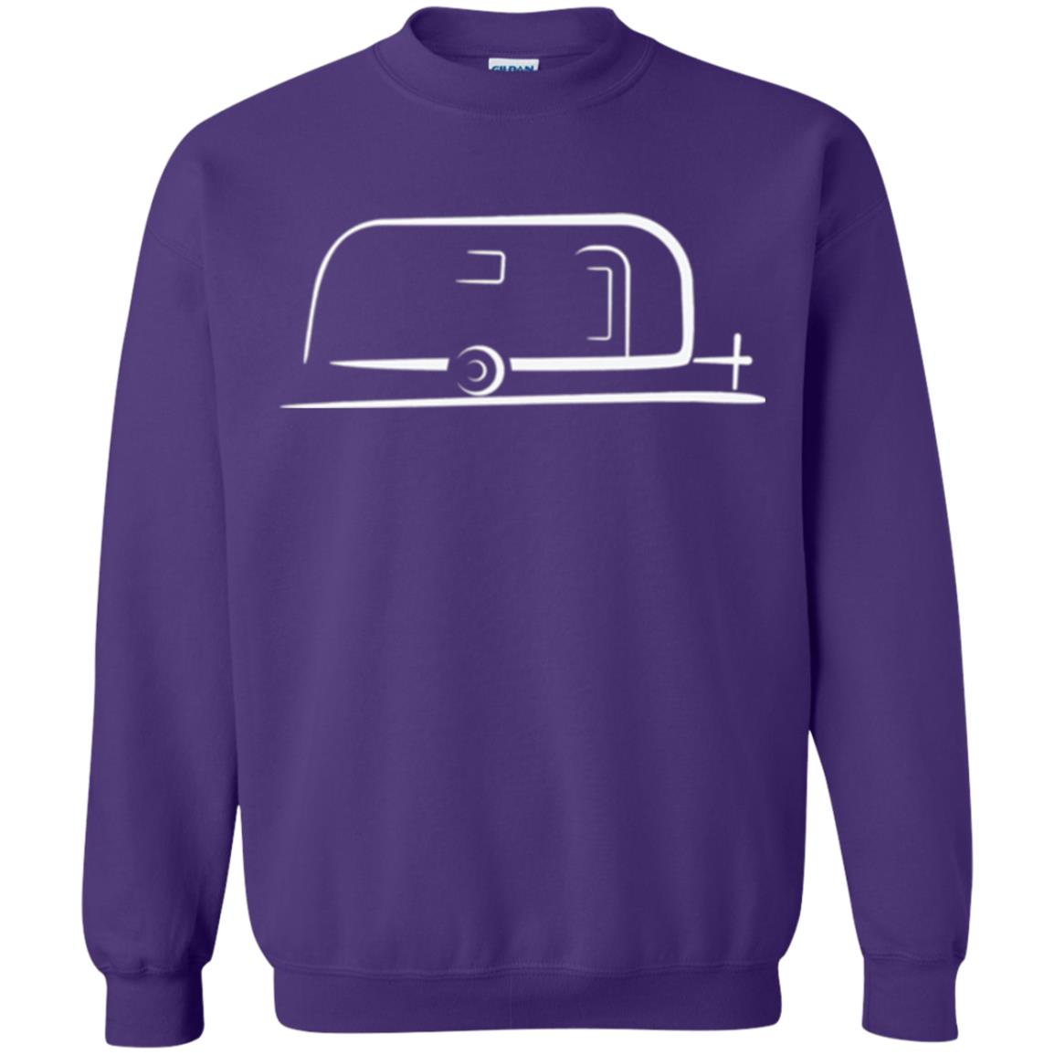 Vintage Airstream Style Streamlined Trailer T-shirt Purple