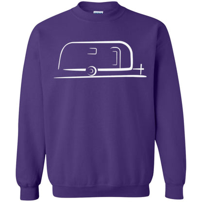 Vintage Airstream Style Streamlined Trailer T-shirt Purple