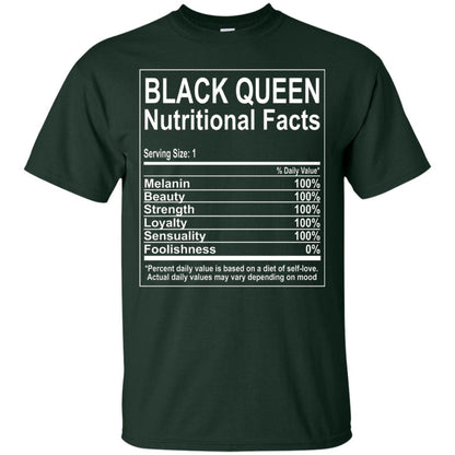 Black Queen Nutritional Facts T-shirt Self Love Forest