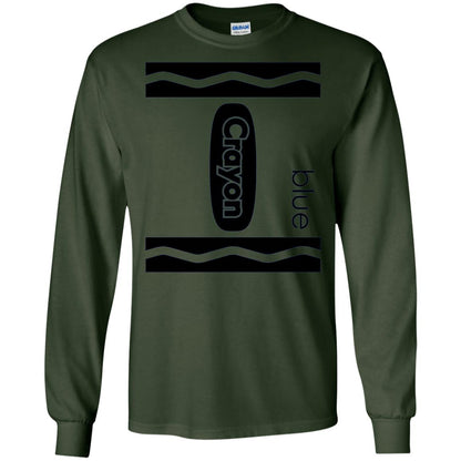 Blue Crayon Halloween Couple Friend Group Costume T-shirt Forest Green